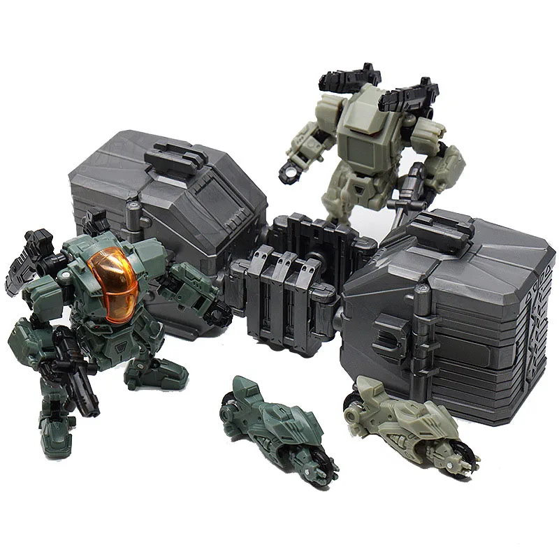 

MFT mini 8cm Transformation kids Toys Action Figure Sea army version of the mech fans Cool Robot Model Toy Boy gift DA08C DA09D