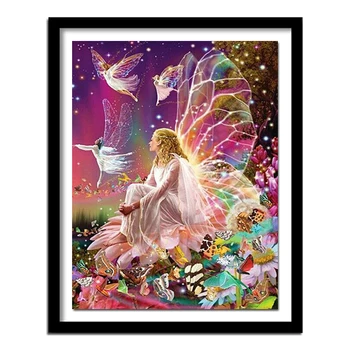 

Diy Diamond Painting Cross Stitch Kits Full Diamond Embroidery 5D Diamond Home Decor butterfly angel ZB962