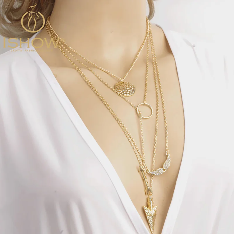 Buy Simple Design gold color chain necklace for women