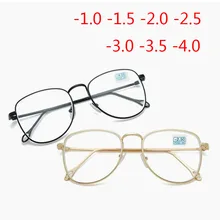 1-1,5-2-2,5-3-3,5-4 очки для близорукости для женщин и мужчин в металлической оправе очки для близоруких очков по рецепту