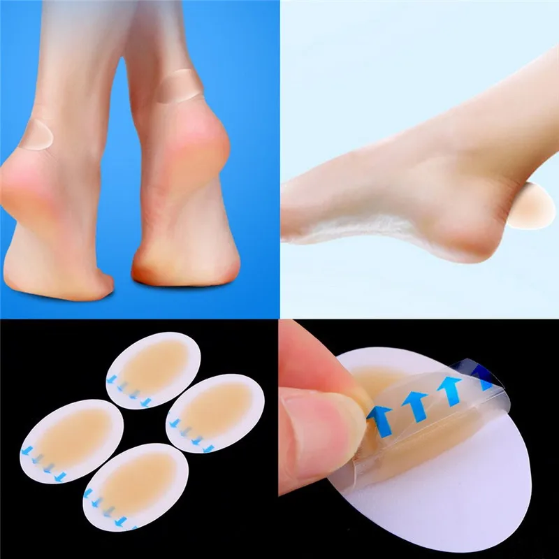 4Pcs Foot Care Pedicure Tool Skin Hydrocolloid Plaster Blister for Heel Protector Prevent