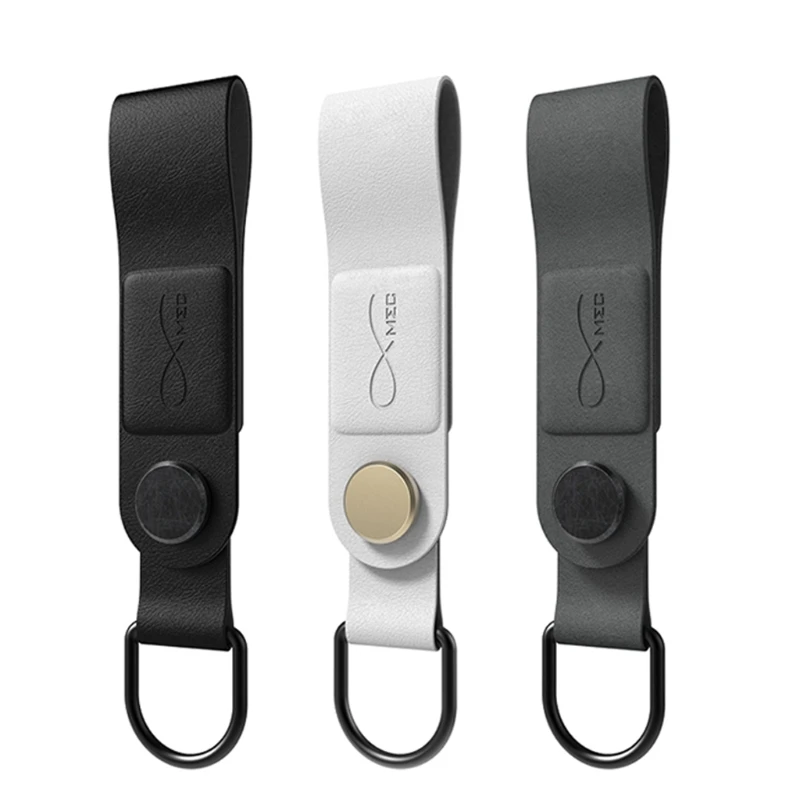 

Headphone Earphone Wrap Winder Faux Leather Magnetic Cord Organizer Cable Clips