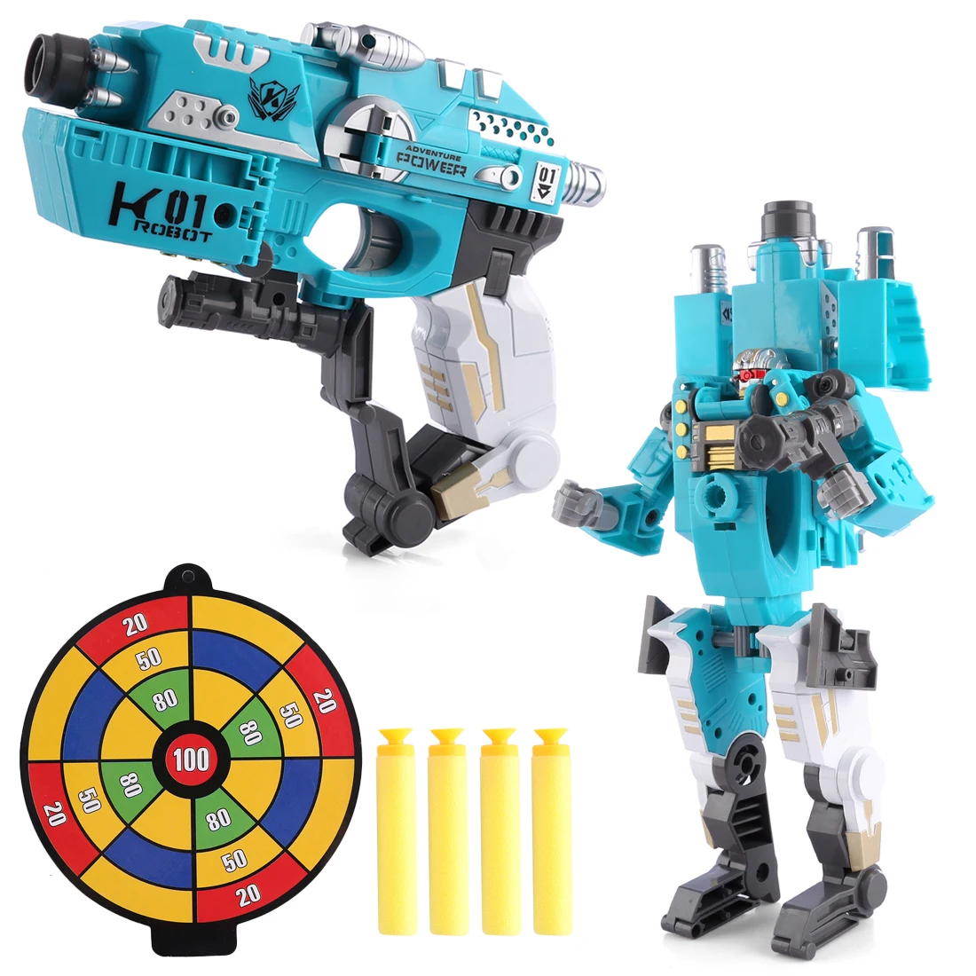

KaiLi Alloy Transformative Soft Air Blaster Blue Ice Type Toy for NERF Transmitter
