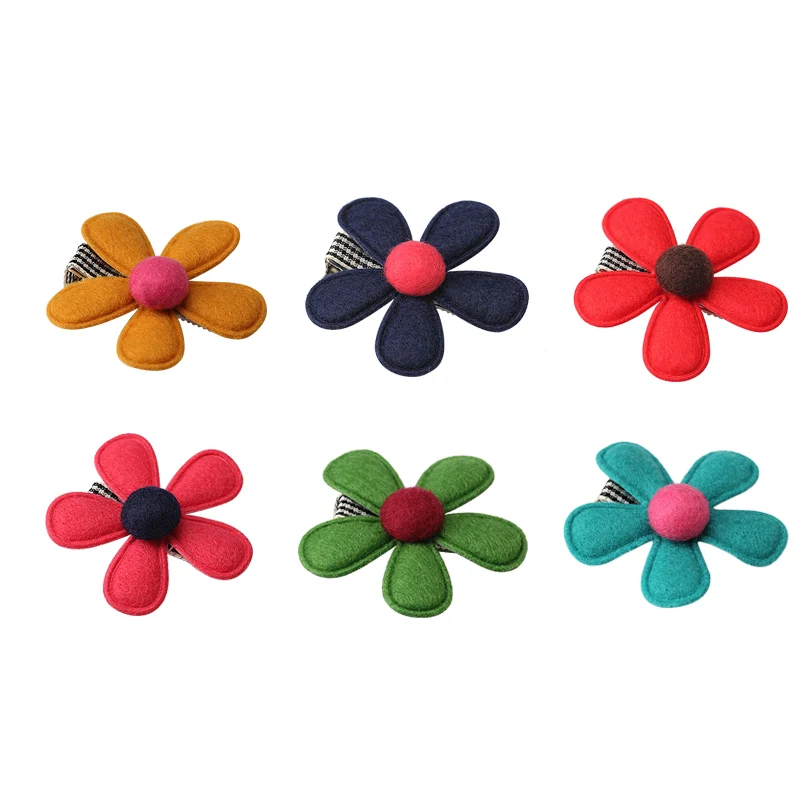 

M MISM New Baby Hair Ornaments Flower Headwear Hairpins for Children Hair Accessories Barrettes Kids Girls Headdress Hair Clip