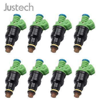 

Justech 8pcs 42lb Fuel Injectors Set 0280150558 For Ford Chevrolet GM LT1 LS1 LS6 DOHC V8 Bosch GEN III EV1 Style Fuel Injector
