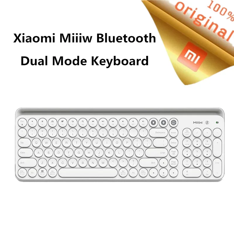 

Original Xiaomi Miiiw Bluetooth Dual Mode Keyboard Wireless Bluetooth 4.0 2.4GHz USB Portable Keyboard CompatibleFor Ipad Phone