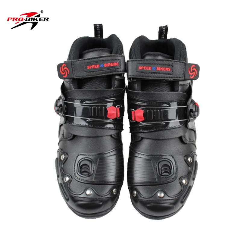 PRO-BIKER, мотоциклетная обувь, мотокросс гоночные перчатки мужские кожаные ботинки moto спортивная обувь черный BPA02