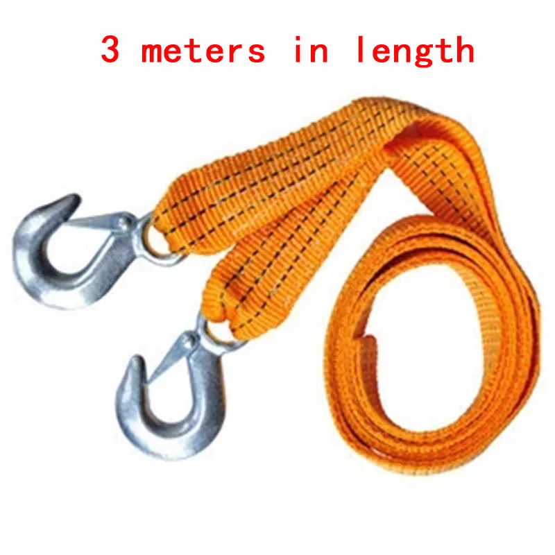 مقطورة سيارة حبل 3 ميرا حزام السيارة سماكة حبل الجر ، الانقاذ حبل ، عبر البلاد لوازم السيارات.