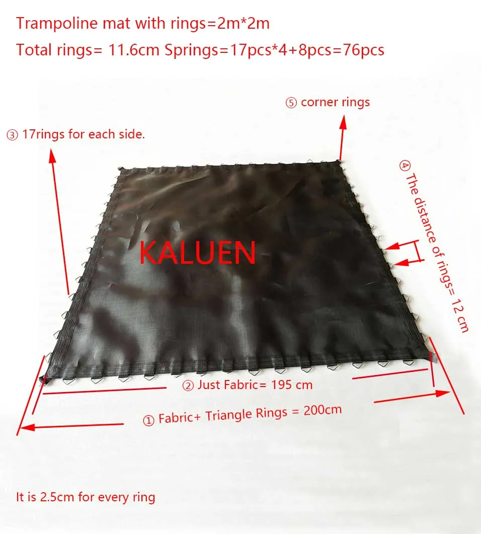 2m+2m mat with springs