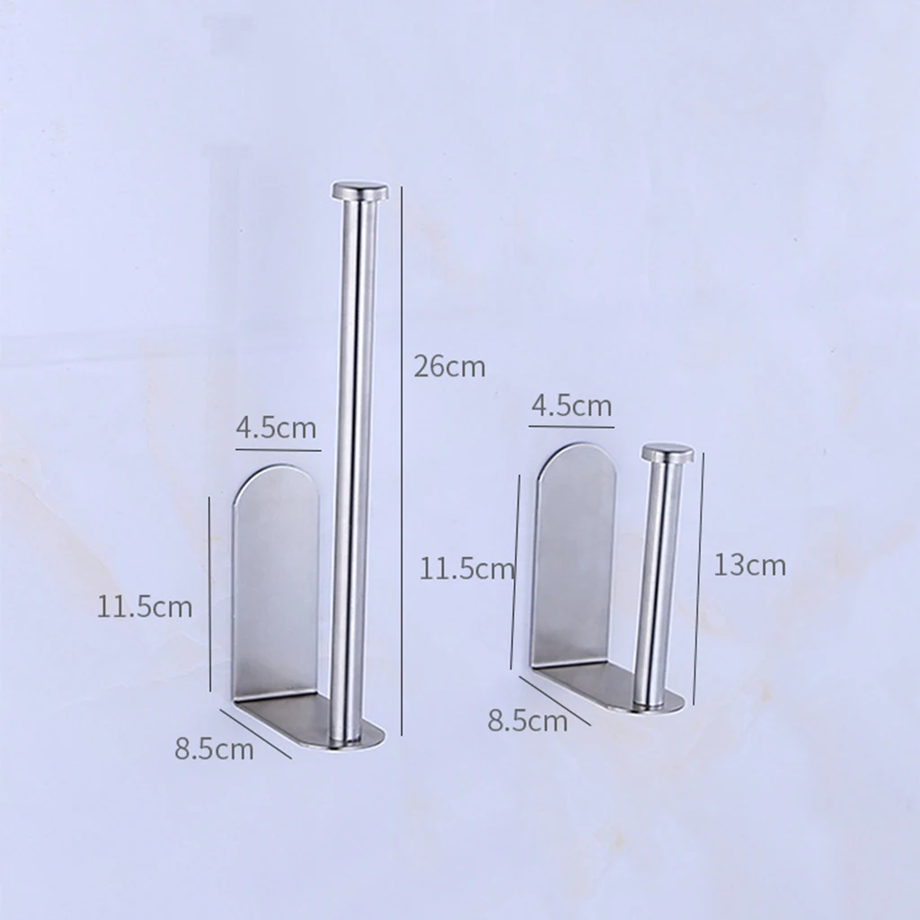 Baoblaze Stainless Steel Hanger Storage Rack Kitchen Clip Organizer Toilet Bathroom Paper Tissue Holder Stand
