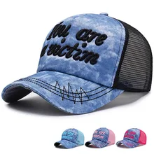 Популярная бейсбольная Кепка с вышивкой, повседневный стиль, Солнцезащитная хлопковая сетчатая шапка, головной убор, спортивная одежда для улицы с регулируемой спинкой