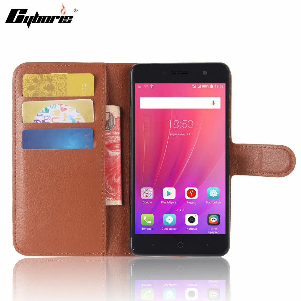 CYBORIS для zte A521 чехол PU кожаный чехол для телефона zte Blade A 521 5," откидная крышка для Blade A521 подставка кошелек сумка держатель для карт