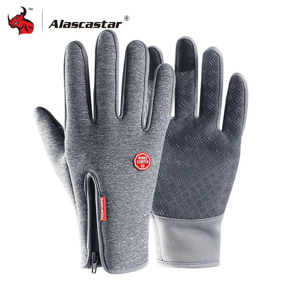 

Motorcycle Gloves Autumn Winter Windproof Waterproof Moto Gloves Fleece Lined Gloves Ski Snow Full Finger Touch Screen Gloves