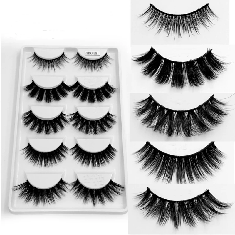 NEW 5 Pairs Multipack 3D Soft Mink Hair False Eyelashes Handmade Wispy Fluffy Long Lashes Natural Eye Makeup Tools | Красота и