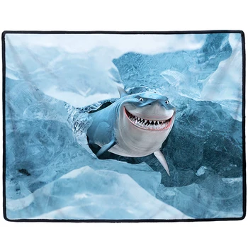 

Big-size Pet Mat Rest Blanket 3d Printed Pattern of shark Multi-functional Warm Soft Cat Dog Puppy Pet Nap Blanket S/M/L