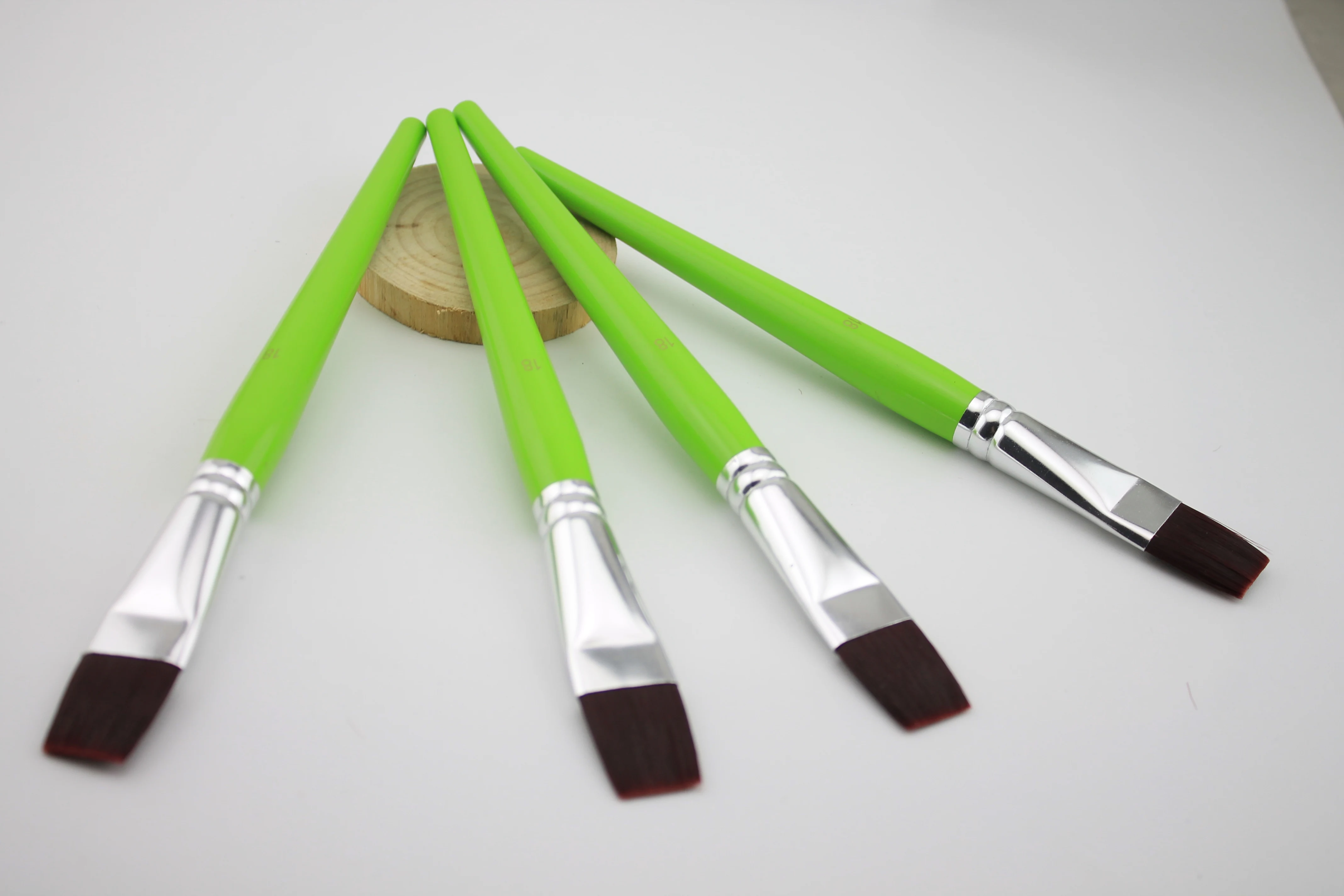 Atisse 5pcs/lot Nylon Oil Paint Brush Flat Painting Brush For Oil