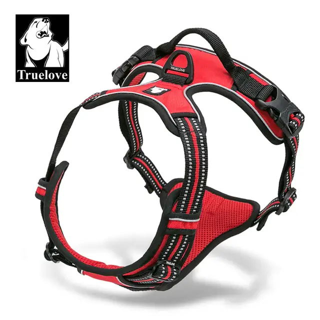 US $16.82 37% OFF|Truelove Front Range Reflective Nylon large pet Dog  Harness All Weather Padded Adjustable Safety Vehicular leads for dogs pet  on ...
