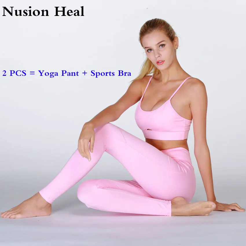 Fitness Yoga Top Women Sportswear Yoga Pants Sport Pants High Waist Running Tights Gym Leggings Yoga Leggings Compression Tights