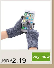 BING YUAN HAO XUAN Women's Wool Knitted Smartphone Using Gloves Pink Gray Fashion Solid Color Thermal Cotton Soft Winter Gloves