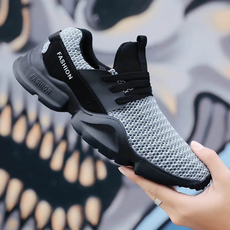 

Men's running shoes breathable breathable mesh socks lace sports shoes outdoor sports shoes lightweight men's clothing Sneakers