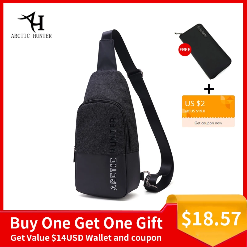 ARCTIC HUNTER Chest Bag for Men Messenger Causal Waterproof Oxford Cloth Shoulder Bag For