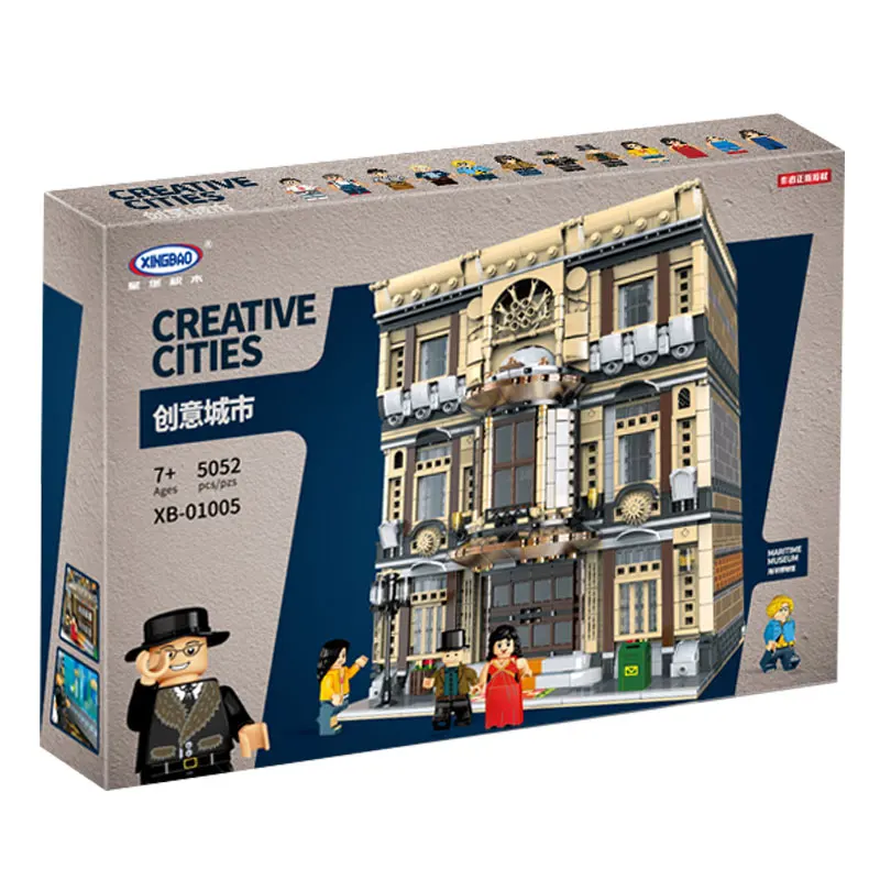 XingBao-01005-5052Pcs-Genuine-Creative-MOC-City-Series-The-Maritime-Museum-Set-Children-Building-Blocks-Bricks (2)