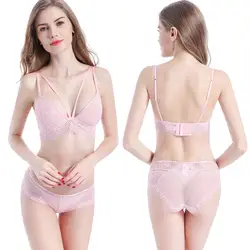 Бесплатная доставка Новые женские весна и лето кружева сбор unederwear сексуальный бюстгальтер костюм трусики Комплект