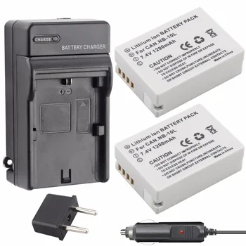

For Canon NB-10L NB 10L battery (2 Pack ) + charger for Canon PowerShot G1 X, G3-X, G15, G16, SX40 HS, SX50 HS, SX60 HS Digital