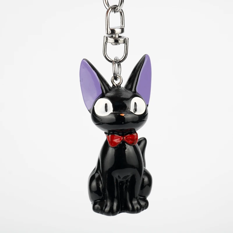 Черный кот JIJI брелок аниме Кики служба доставки Кики кошка 3D мини брелок Детская игрушка брелок Коллекция Подарки-50