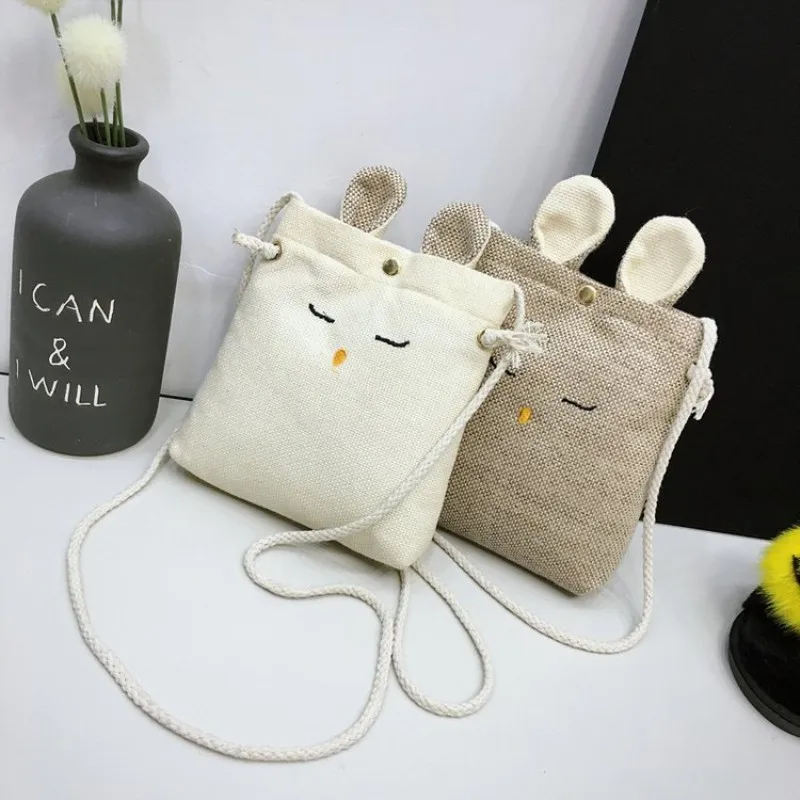 

Simple and Cute Musical Instrument Bag Cartoon Smile Face Shoulder Canvas Bag
