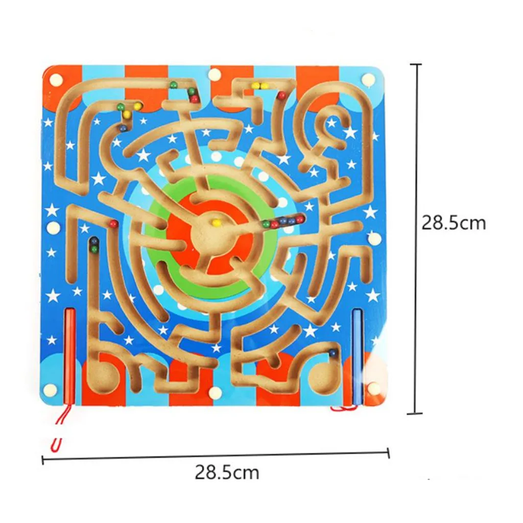 Детский Магнитный лабиринт, детская деревянная игра, деревянная интеллектуальная головоломка, развивающие игрушки для детей, juguetes, дропшиппинг