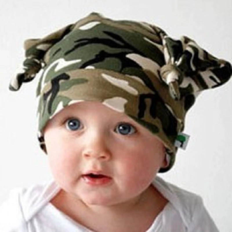 Chapeau De Camouflage En Coton Pour Bebe Bonnet Pour Enfant Beret Pour Garcon Casquette En Corne Pour Nouveau Ne Seau Aliexpress