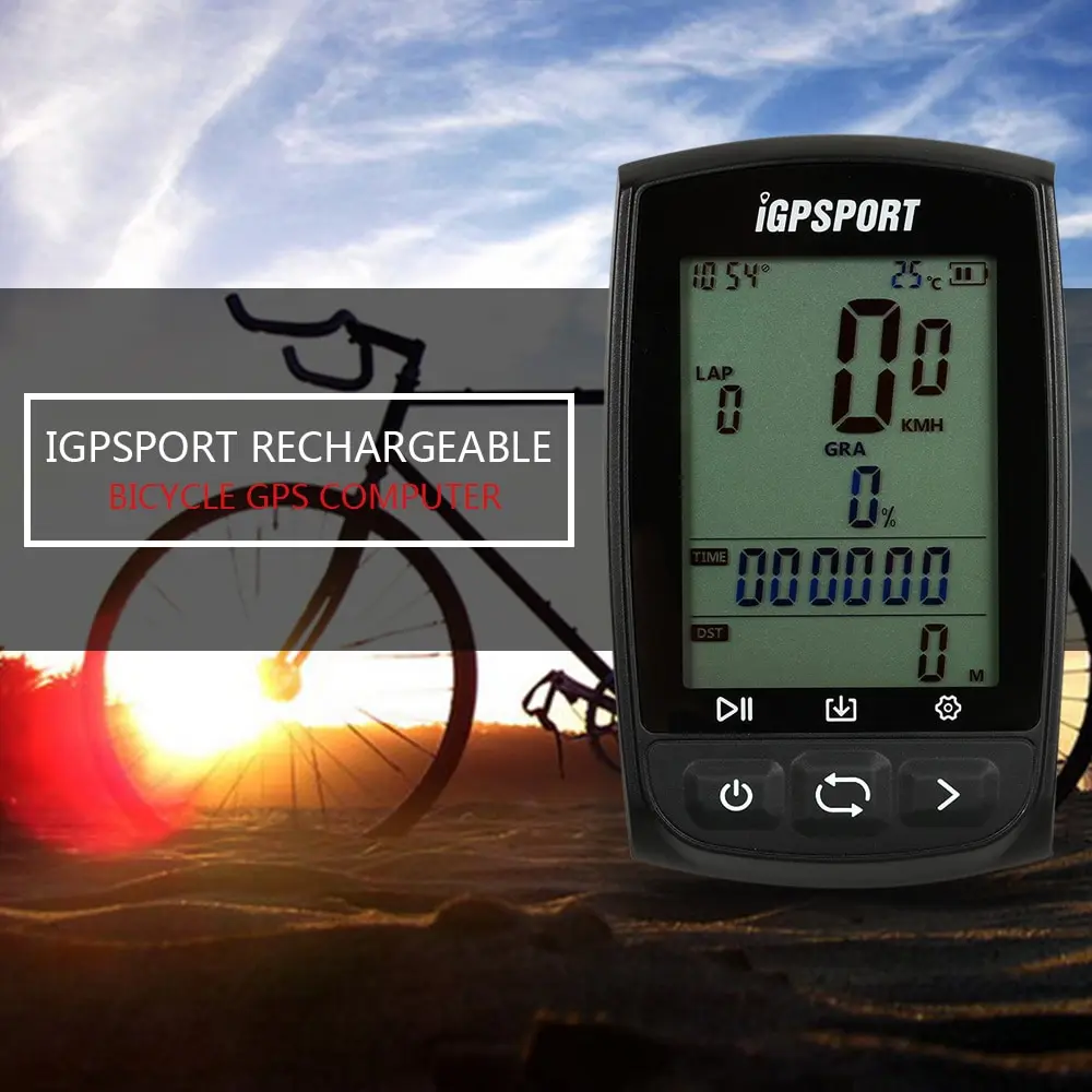 

IPX7 Waterproof Cycling Speedometer For Bicycle Computer Wireless Rechargeable Bike GPS Odometer with Mount