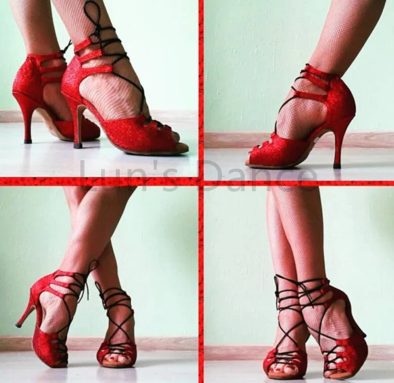 Sexy Sparkly Red Glitter Latin Salsa Ballroom Dance Shoes High Heels Salsa Dancing Shoes Latin Wedding Dance Shoes Sexy Sparkly Red Glitter Latin Salsa Ballroom Dance Shoes High Heels Salsa Dancing Shoes Latin Wedding Dance Shoes