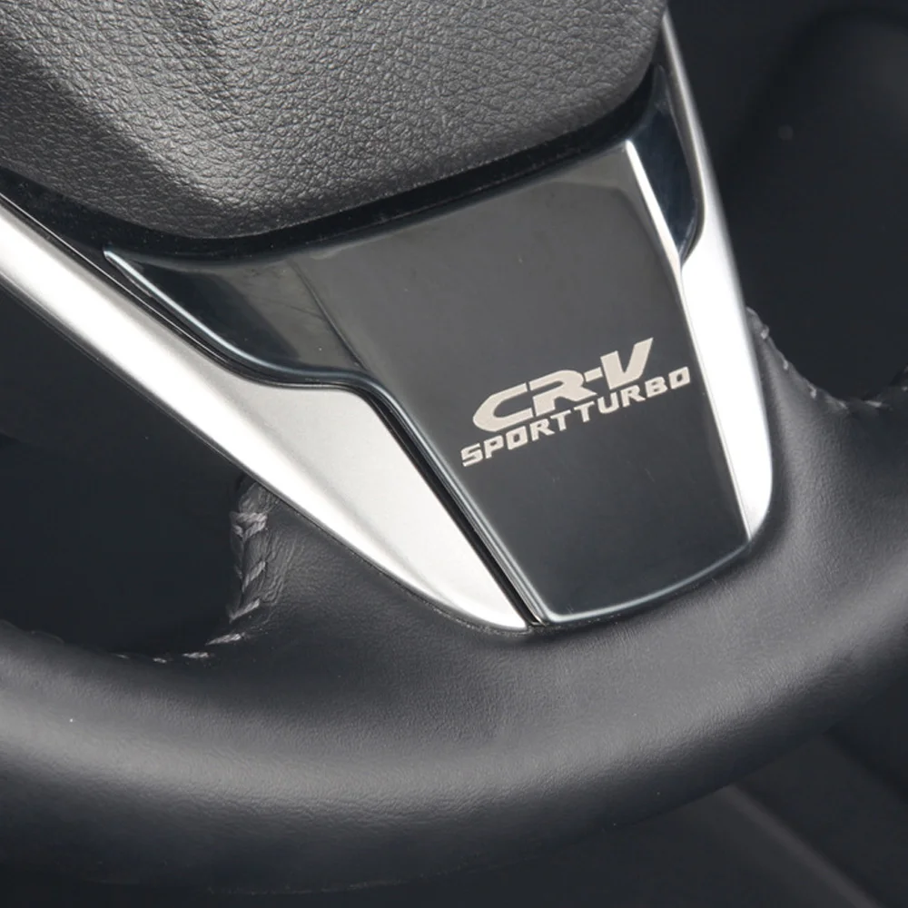 

Car Interior steering wheel decorative cover sequins Emblem Badge Sticker for Honda CRV 2017 2018 2019 Accessories Car Styling