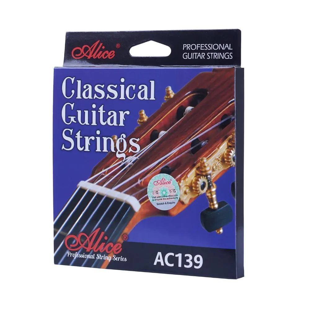 Alice Classical Guitar Strings Titanium Nylon Silver plated 85/15