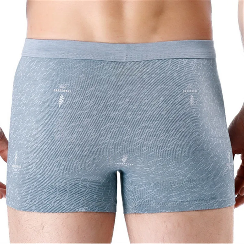 Online Sale Mens Strong Wear Underpants Homme Comfortable Stretch Rubber Belt Boxer Shorts 4pcsBox-8