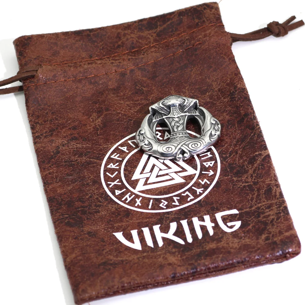 Скандинавский Викинг odin Ворон Тор молот Mjolnir stainles стальной кулон