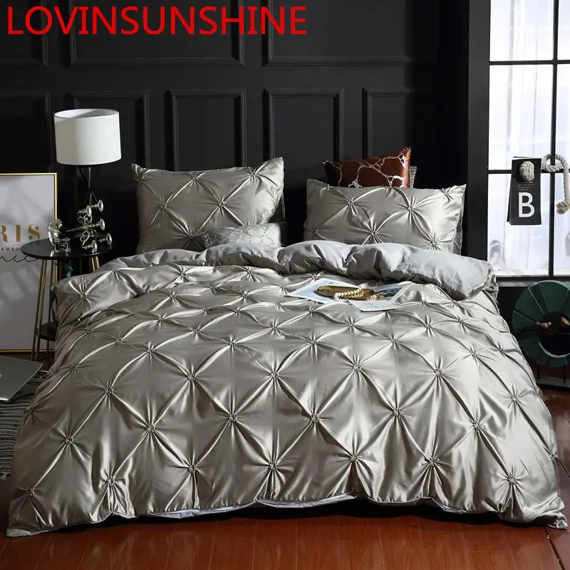 LOVINSUNSHINE Комплект постельного белья пододеяльник King size роскошный шелк AC04 # | Дом и