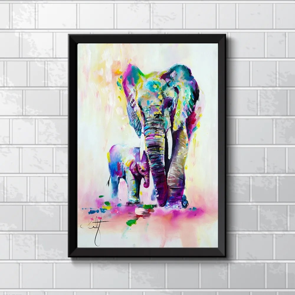 Inkjet-printing-Art-Animal-Oil-Painting-Wild-Elephant-Elephant-on-canvas-Pictures-decorative-painting-decorative-painting1