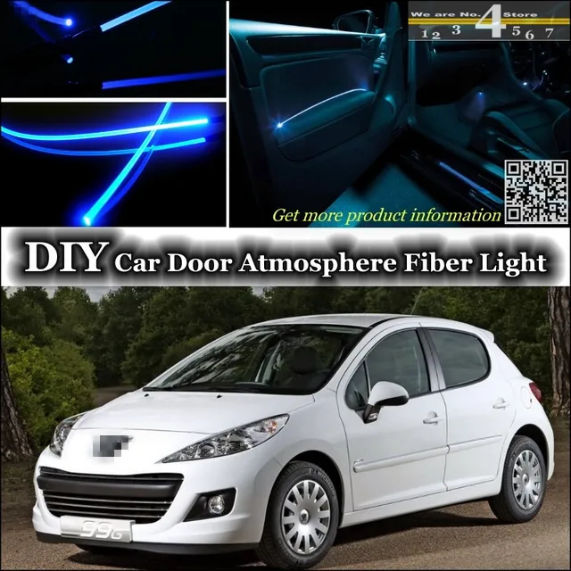 Voor Peugeot 207/CC interieur Omgevingslicht Tuning Sfeer Glasvezel ... Voor Peugeot 207/CC interieur Omgevingslicht Tuning Sfeer Glasvezel ...