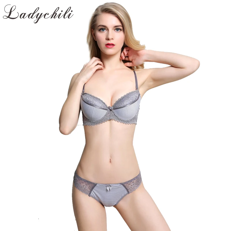 European Size Large Size 85C Cup Hot And Sexy Lingerie Set Push Up Bra 