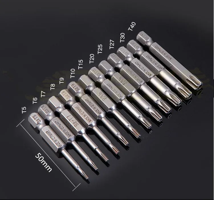 10pcs/set S2 Screwdriver Bit TORX Bit Tools Screwdriver Bit