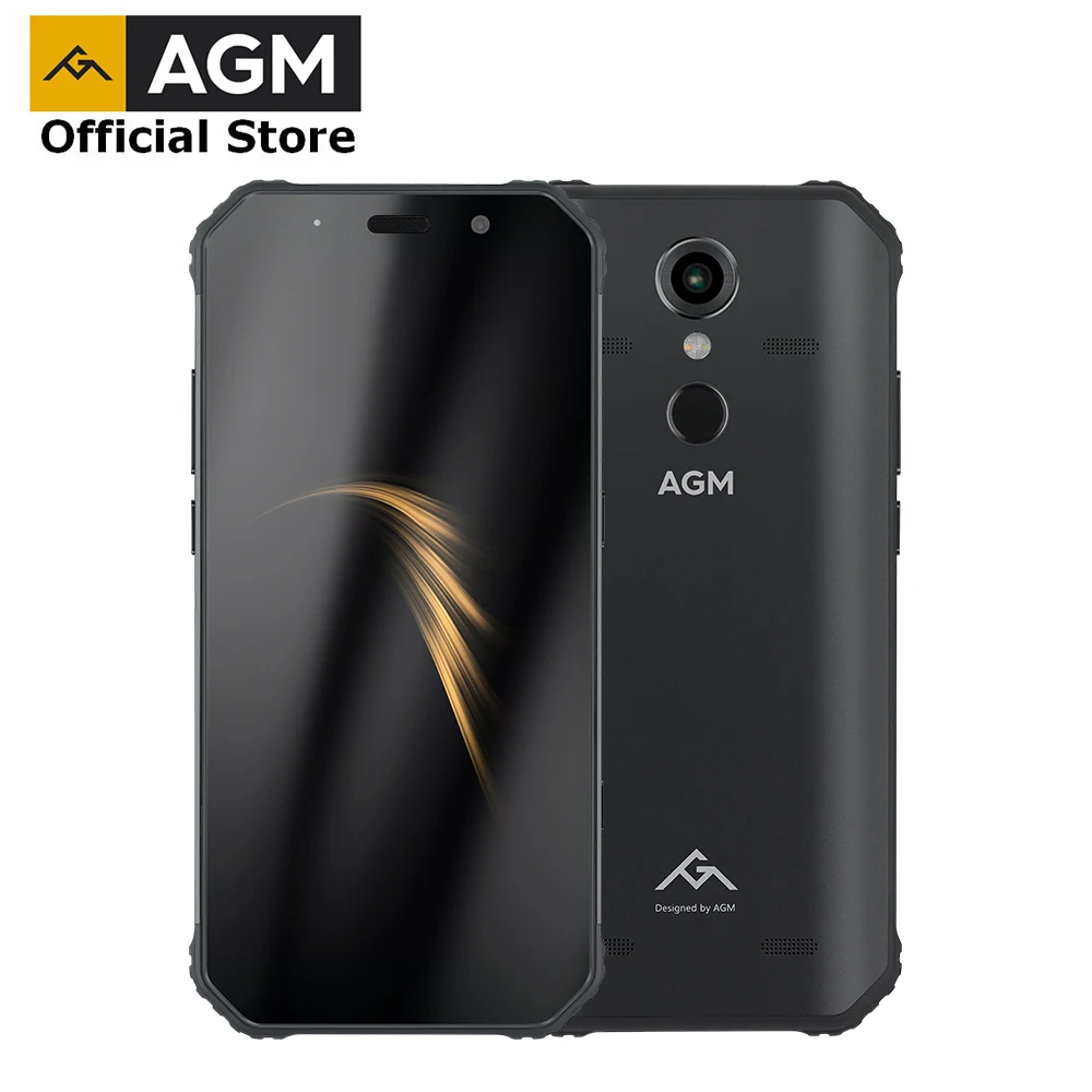 (В подарок) официальный AGM A9 5,99 "FHD + 4G + 64G смартфон Android 8,1 5400 mAh Батарея IP68 Водонепроницаемый Quad-спикеров NFC OTG