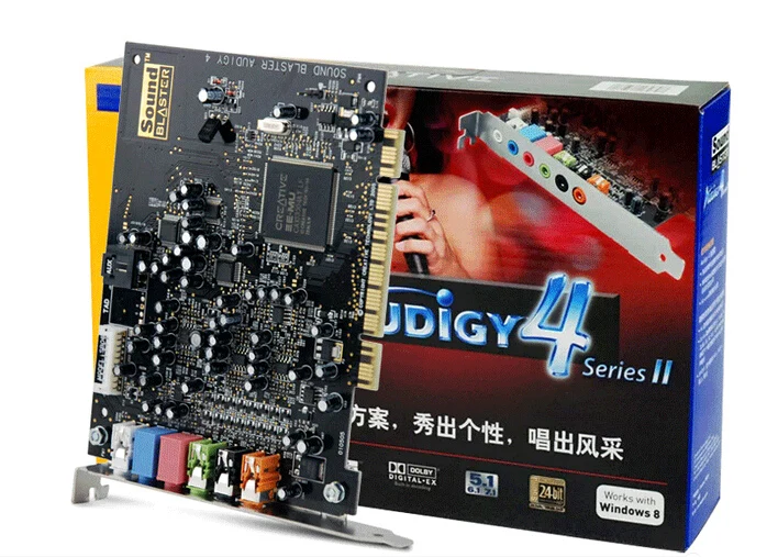 Бесплатная доставка Новая креативная звуковая карта 7 1 Audigy 4 II PCI встроенная для