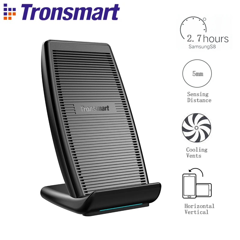 

Tronsmart WC05 Quick Wireless Charger Power Bank Battery Charger with Vents for iPhone X/8 Plus,Galaxy S8, Note 8,Qi-Enabled