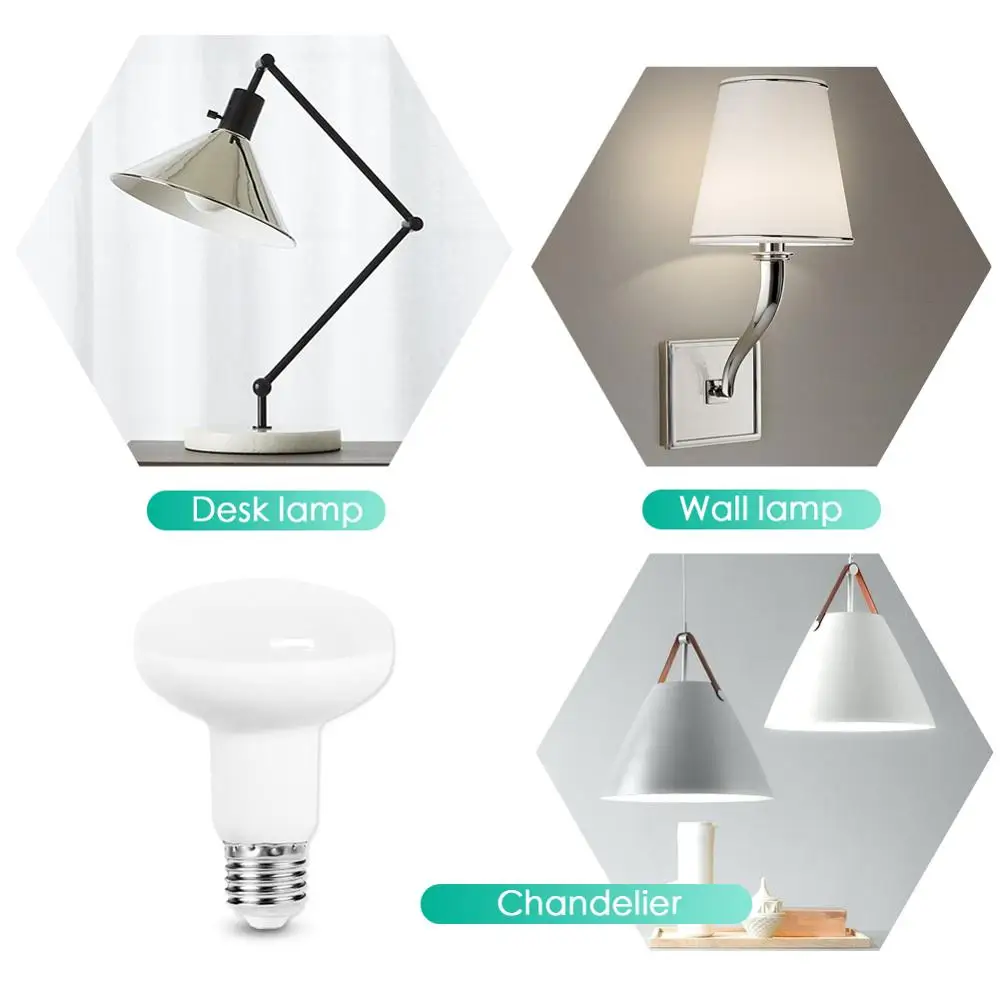 Приглушаемая Светодиодная лампа E27 E14 R39 R50 R63 R80 энергосберегающая с cfl лампочкой 3