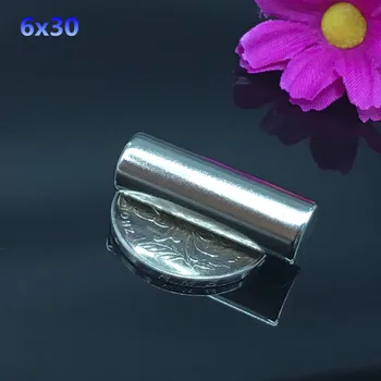 

20pcs 6mmx30mm round Neodymium magnet Dsic Strong Rare Earth Magnetic 6x30 mm Craft Model Fridge magnets 6*30 mm