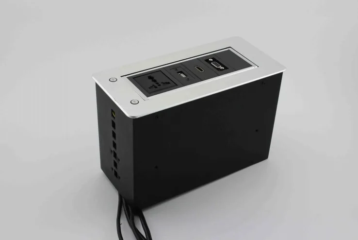 

Built in Desk Power and Data Outlets 234*111mm - Modular Jack at Will-Auto Flipover