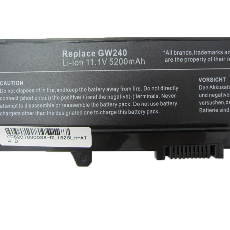 HSW Аккумулятор для ноутбука Dell GW240 297 M911G RN873 RU586 XR693 Inspiron 1525 1526 1545 x284g батарея|battery for
